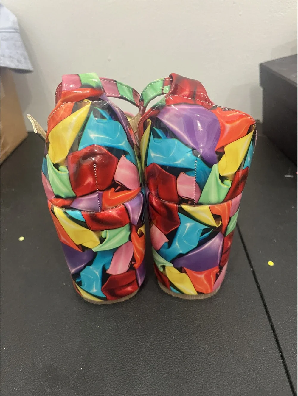 Colorful Multicolor Platform Wedge Sandals